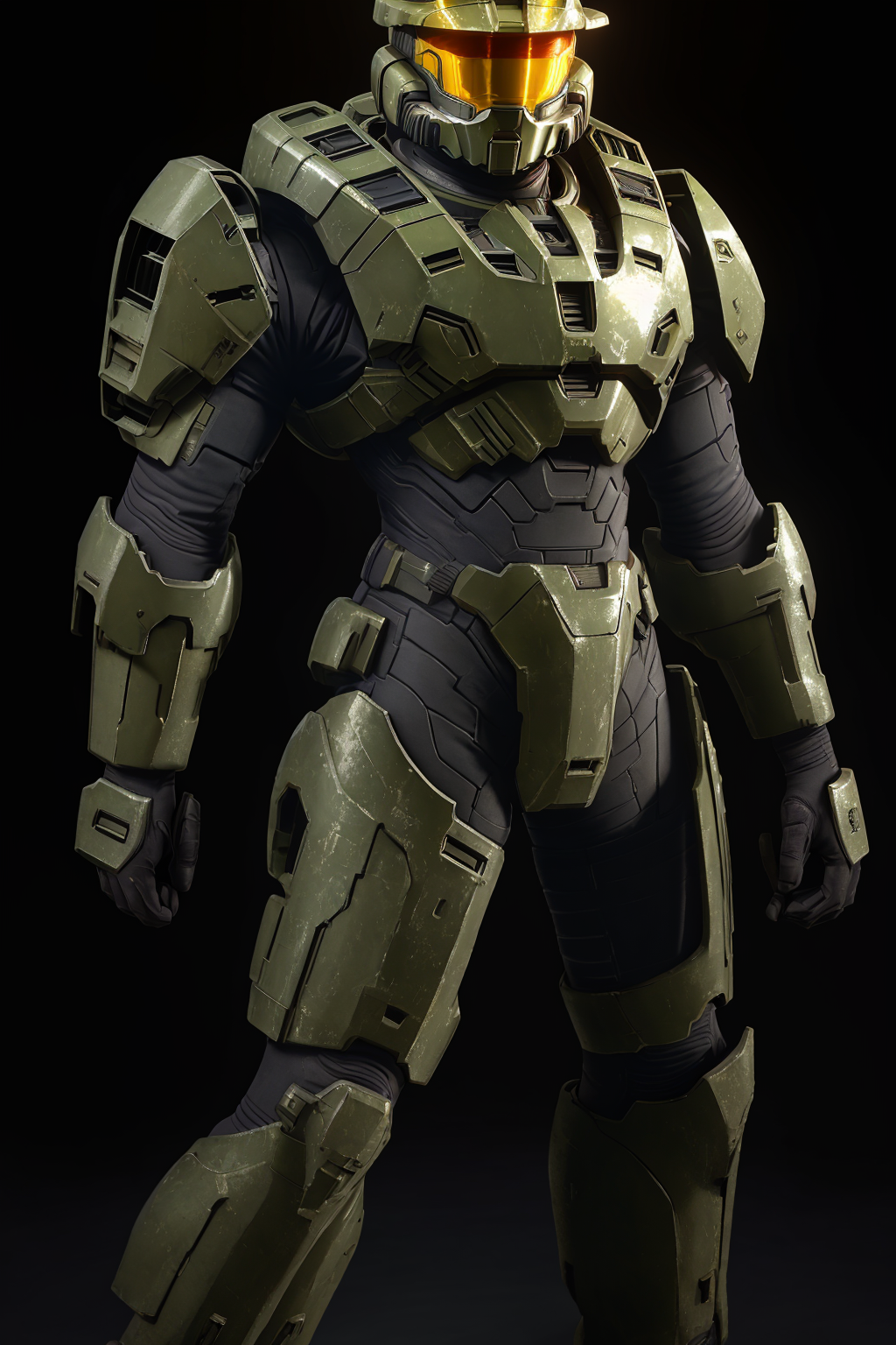 03023-1203501903-4K, Masterpiece, highres, absurdres, _edgHalo, solo, 1boy, standing, full body, male focus, armor, helmet, black background, cle.png